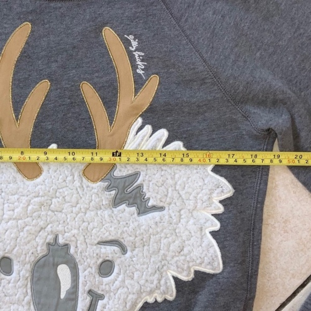 Gilly Hicks Sydney Koala Antler Graphic Crewneck Sweatshirt Charcoal Gray Size S - Picture 7 of 12